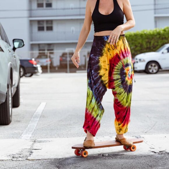 Buddha Pants Womens Hippie Limited Edition Reggae Rise up Savannah Tie Dye Red - Picture 10 of 10